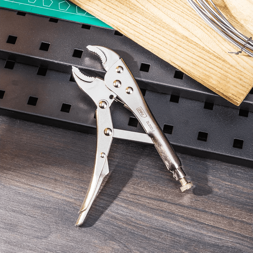 Клещи Deli YS EDL2001-7, зажимные, с фиксатором, 180 мм - 6