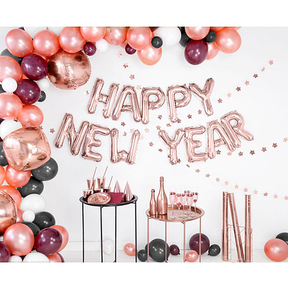 Тарелка бумажная, 18 см, 6 шт, розовое золото - 4