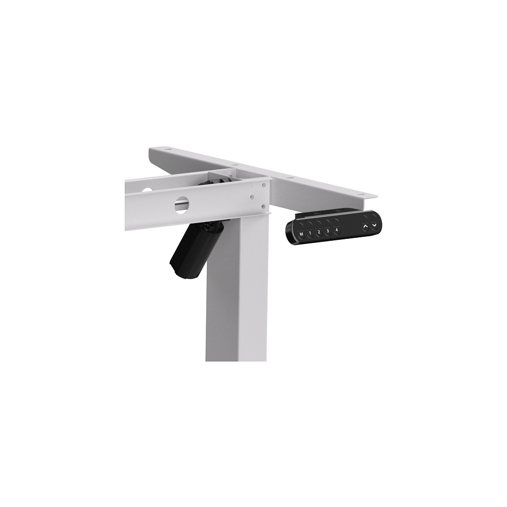 Стол с электроприводом WellDesk Basic 1300x675х18 белый/дуб хантон темный (9191460+9178197) - 3