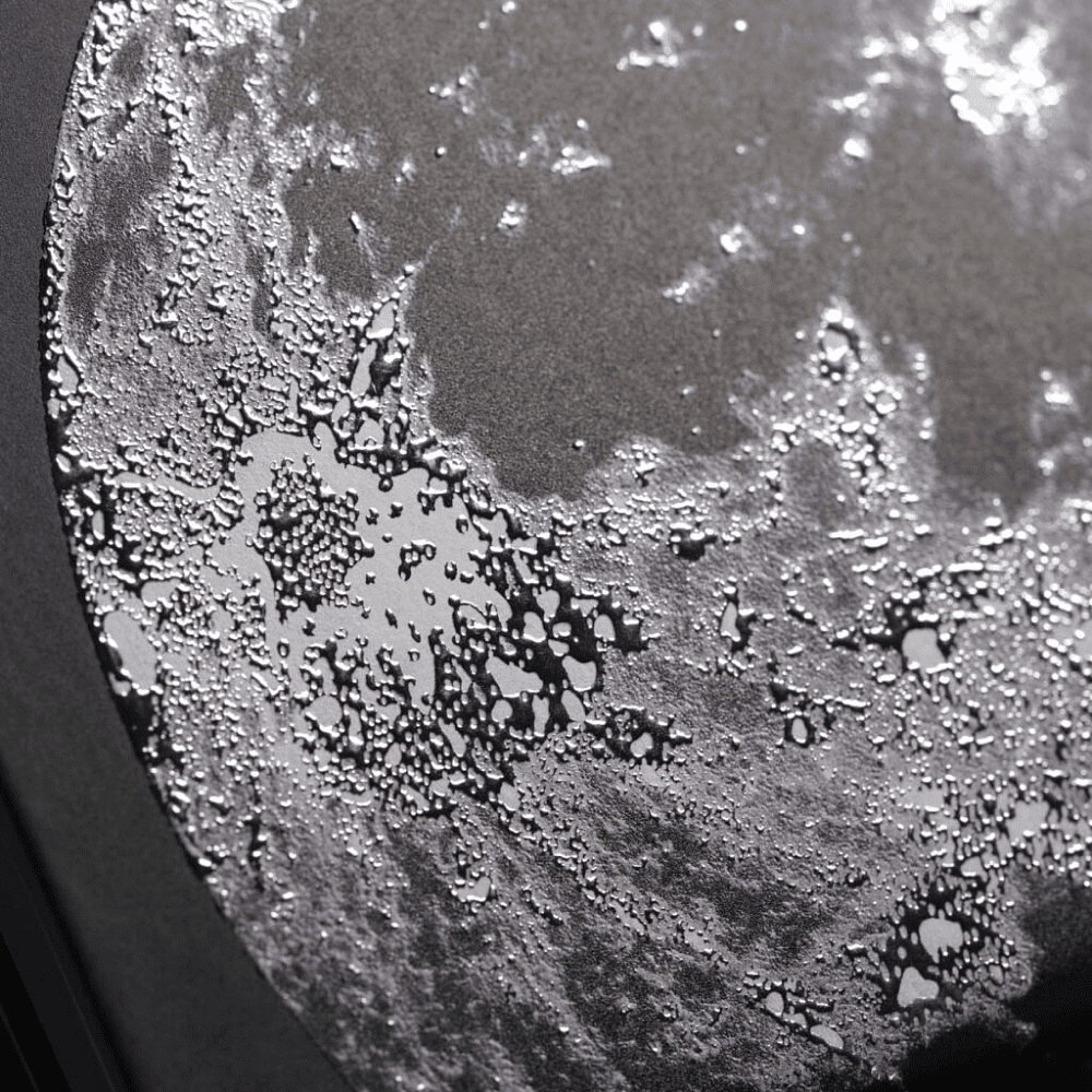 Блокнот "Cosmic moon", А5, 96 листов, линейка, на резинке, черный - 5
