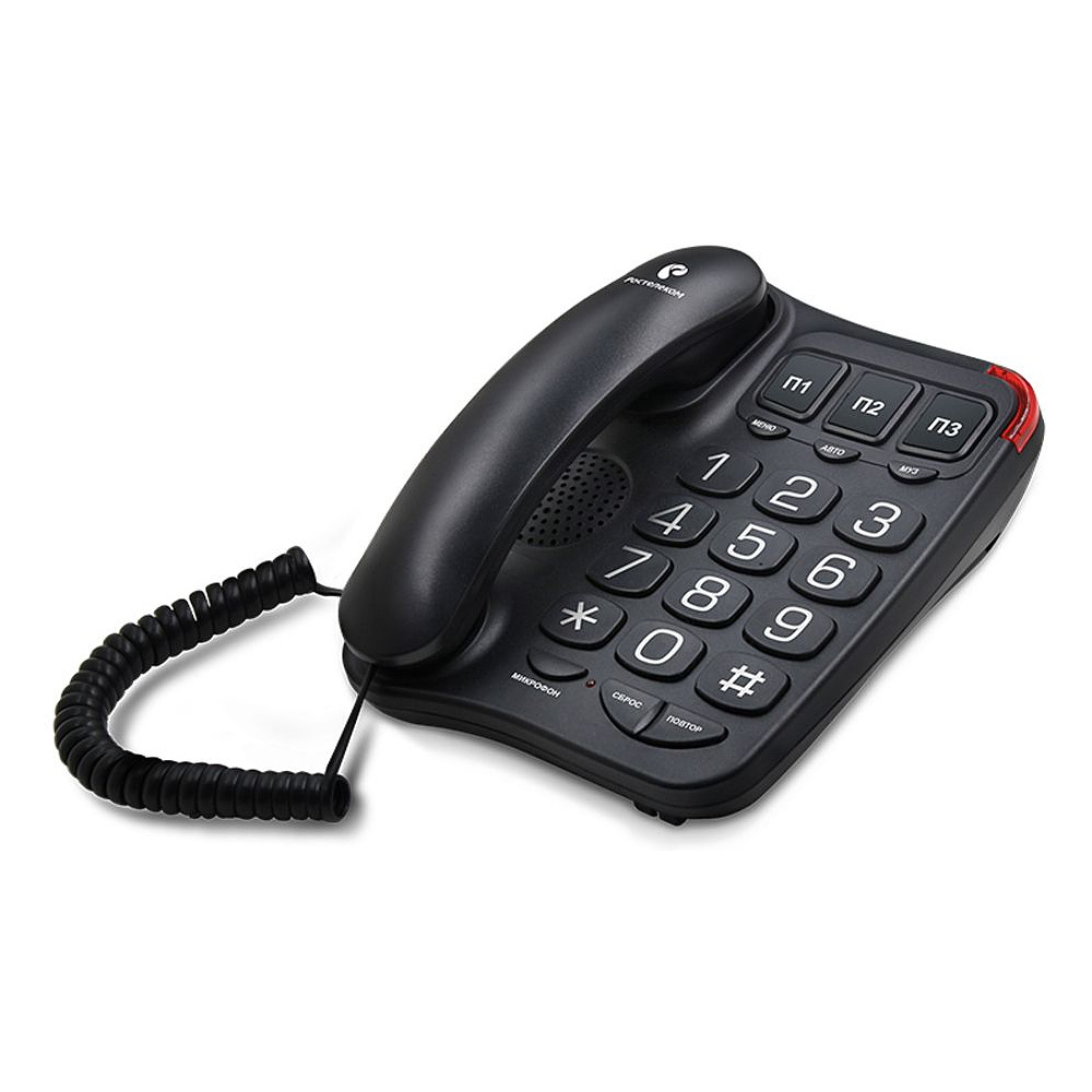 Телефонный аппарат Texet TX-214, черный - 2