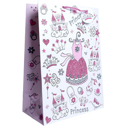 Пакет бумажный подарочный "Детство", 26.4x32.4x13.7 см, ассорти - 4