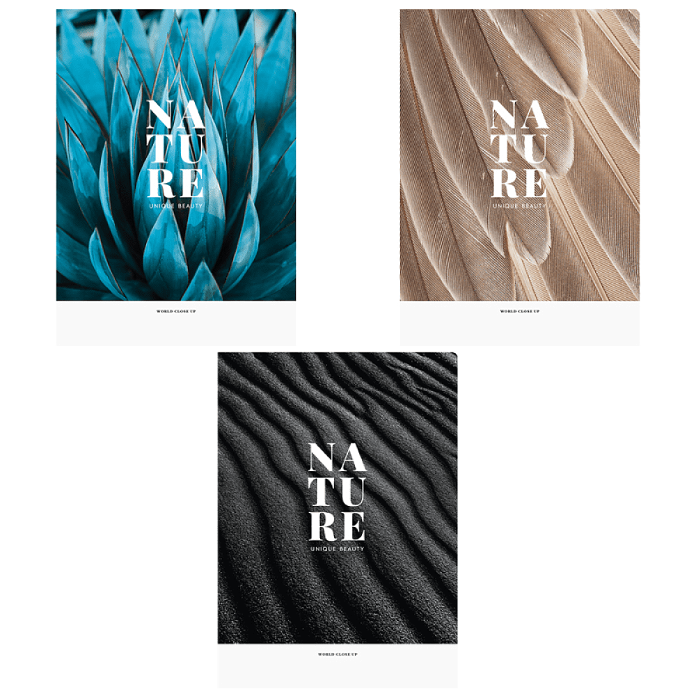 Тетрадь "Nature", А4, 48 листов, клетка, ассорти