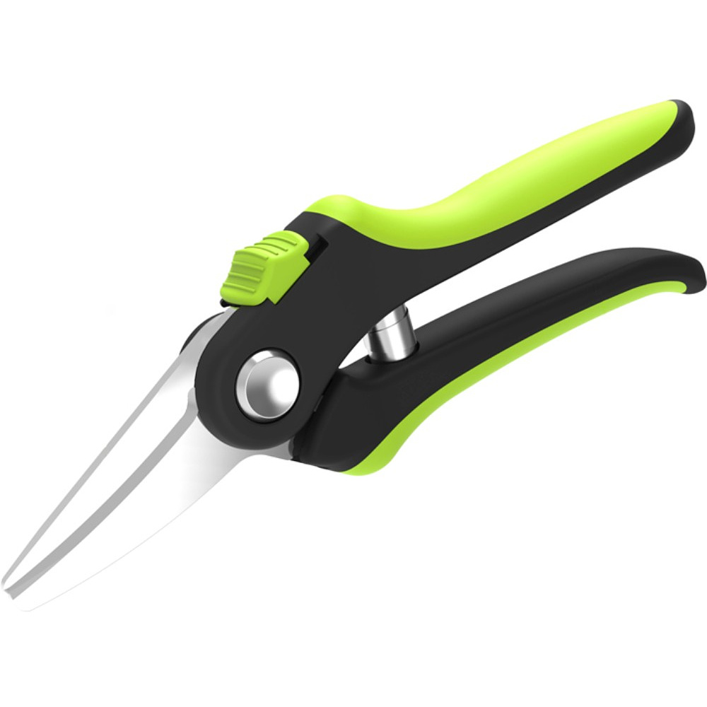 Набор садовых инструментов "Deli", 5 предметов (секатор, лопата 2 шт, грабли, щетка), зеленый, черный  - 6