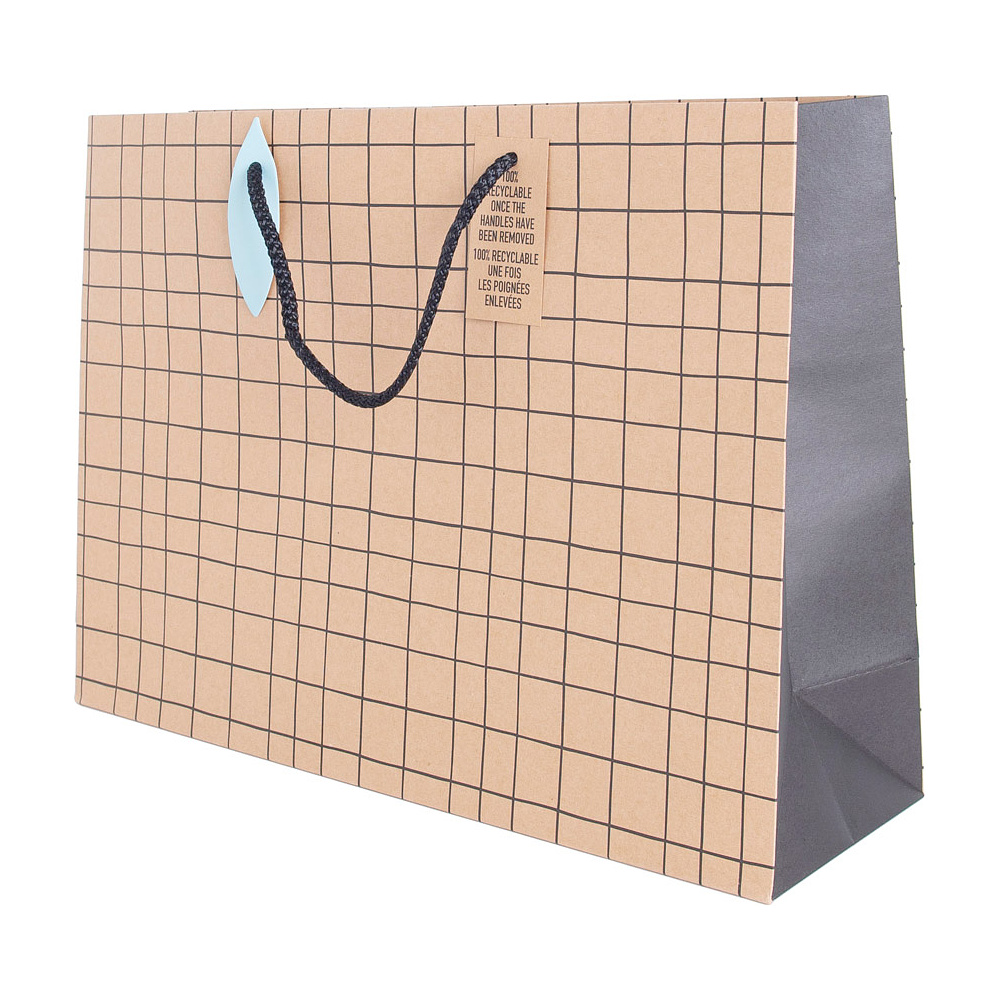 Пакет бумажный подарочный "Minimalist", 37.3x11.8x27.5 см, крафт - 3