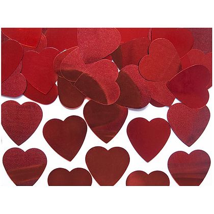 Конфетти "Сердца", 2.5 см, красный