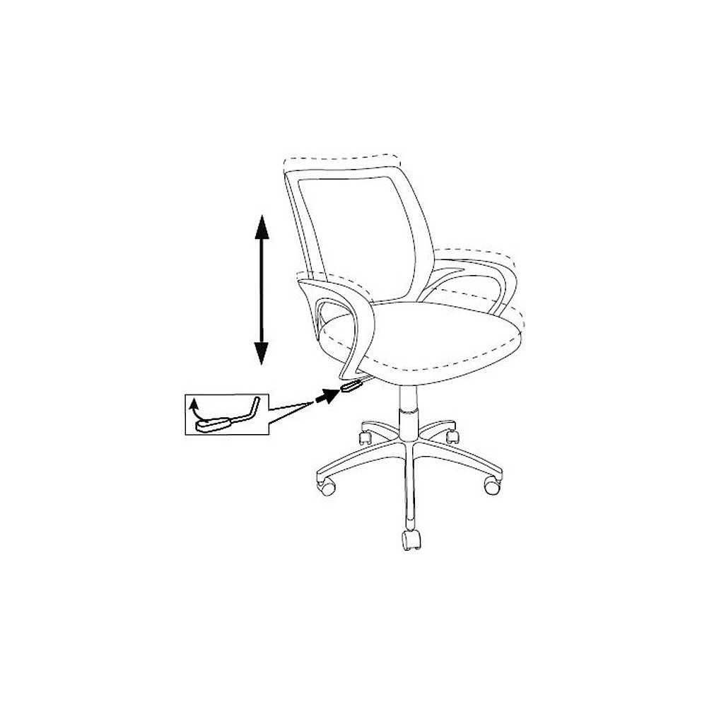 Кресло для персонала Бюрократ "CH-695NLTSL", сетка, ткань, металл, черный - 6