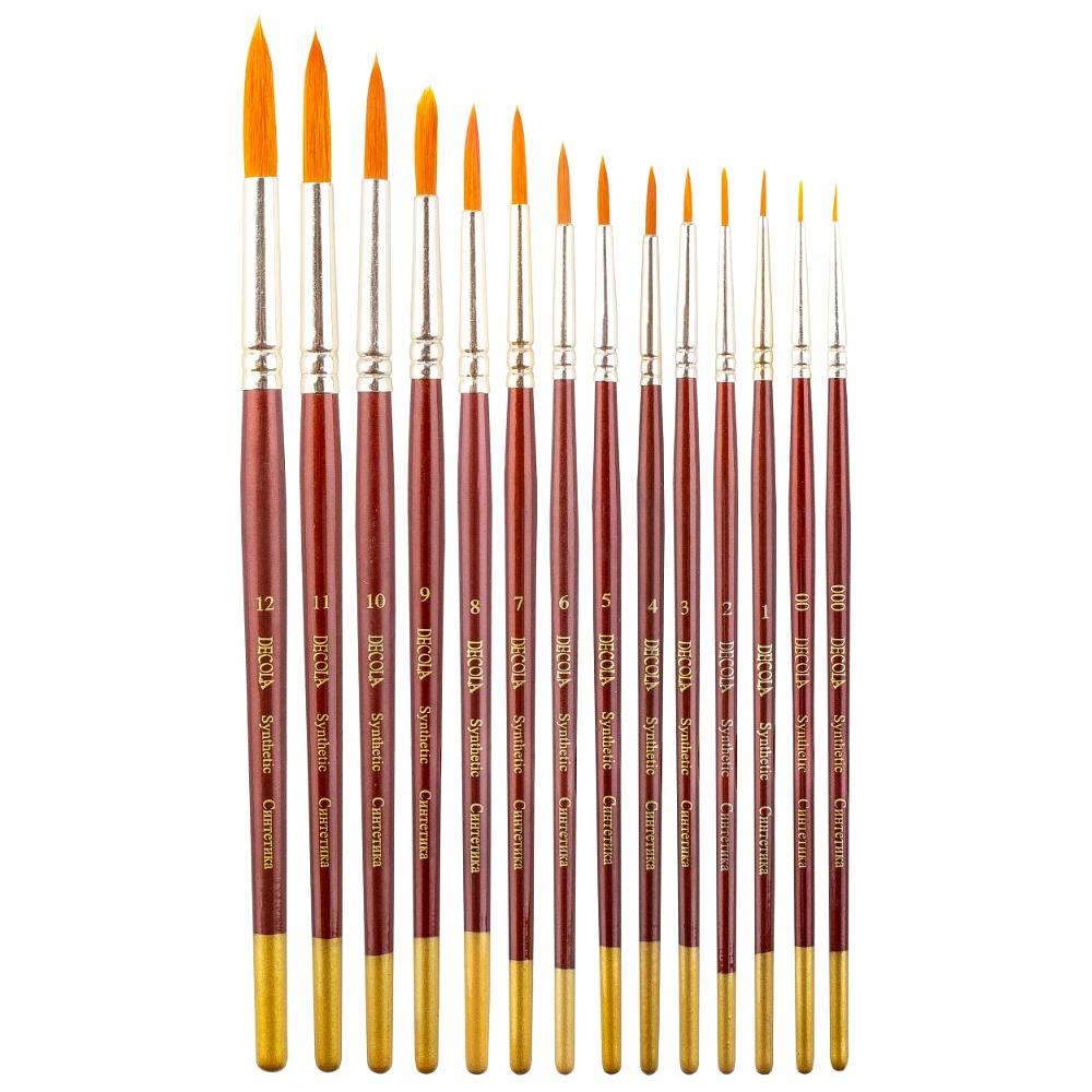 Кисть "Decola", синтетика, круглая, №1 - 3