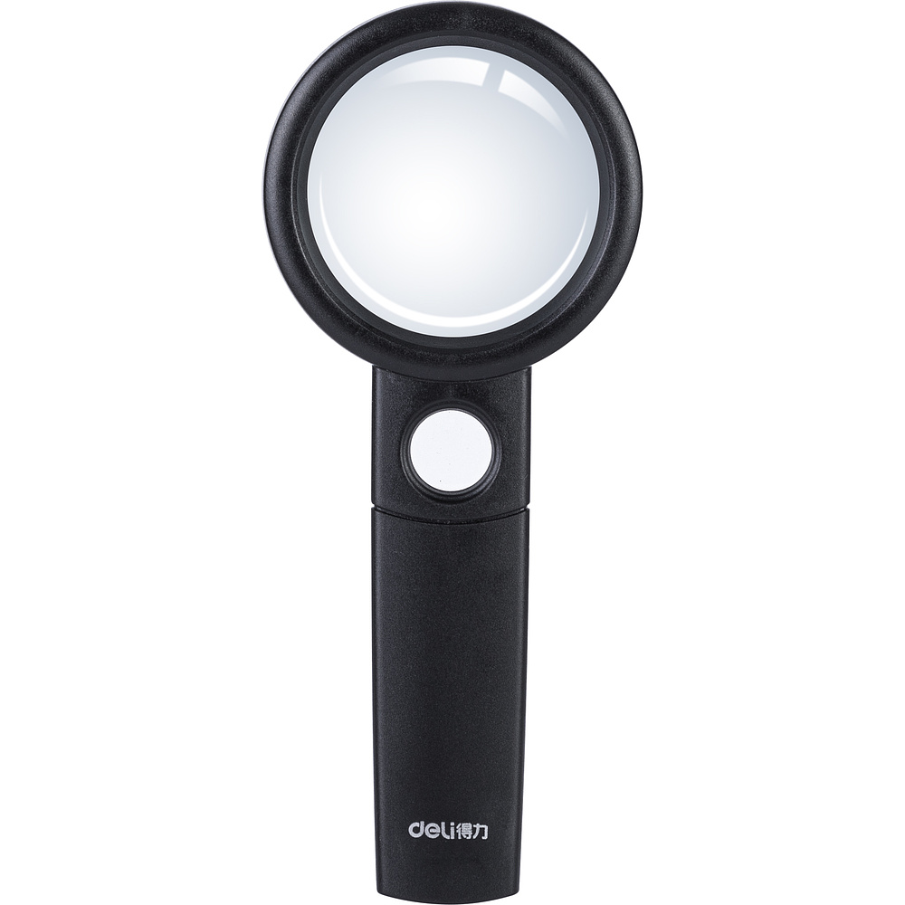 Лупа увеличительная Deli, 3-х кратное увеличение, черный
