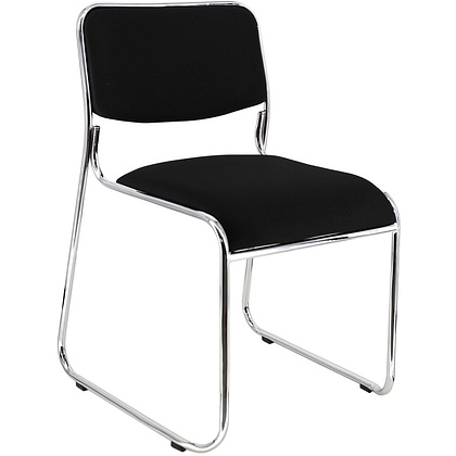 Стул для посетителей EVERPROF "Fix", ткань, металл, черный