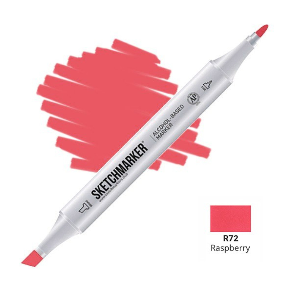 Маркер художественный "Brushmarker", двухсторонний, R72 малиновый