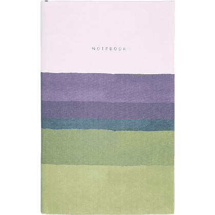 Блокнот "Stripes mauve", А5, 96 листов, линейка, розовый, зеленый, срез разноцветный - 2