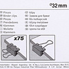 Зажим для бумаги цветной Maped, 32 мм, 4 шт, ассорти - 4