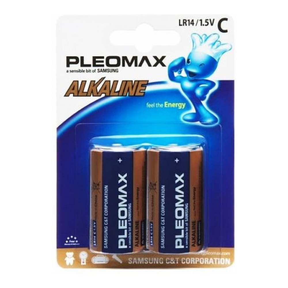 Батарейки алкалиновые "Pleomax C/LR14", 2 шт. - 2
