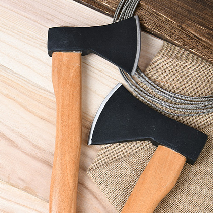 Топор Deli YS EDL5712, 0,8 кг, деревянная рукоятка - 5