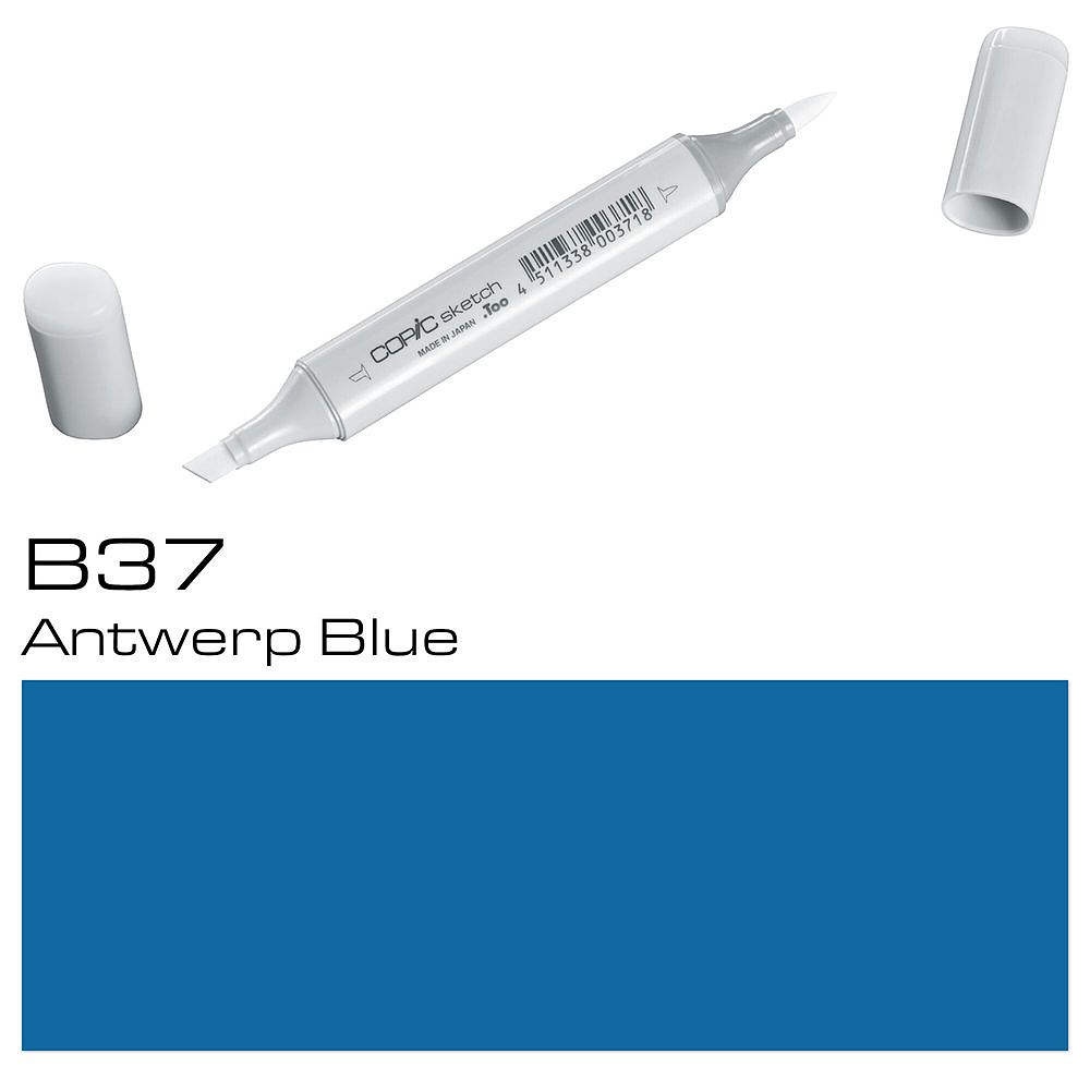 Маркер перманентный "Copic Sketch", B-37 синий антверпен