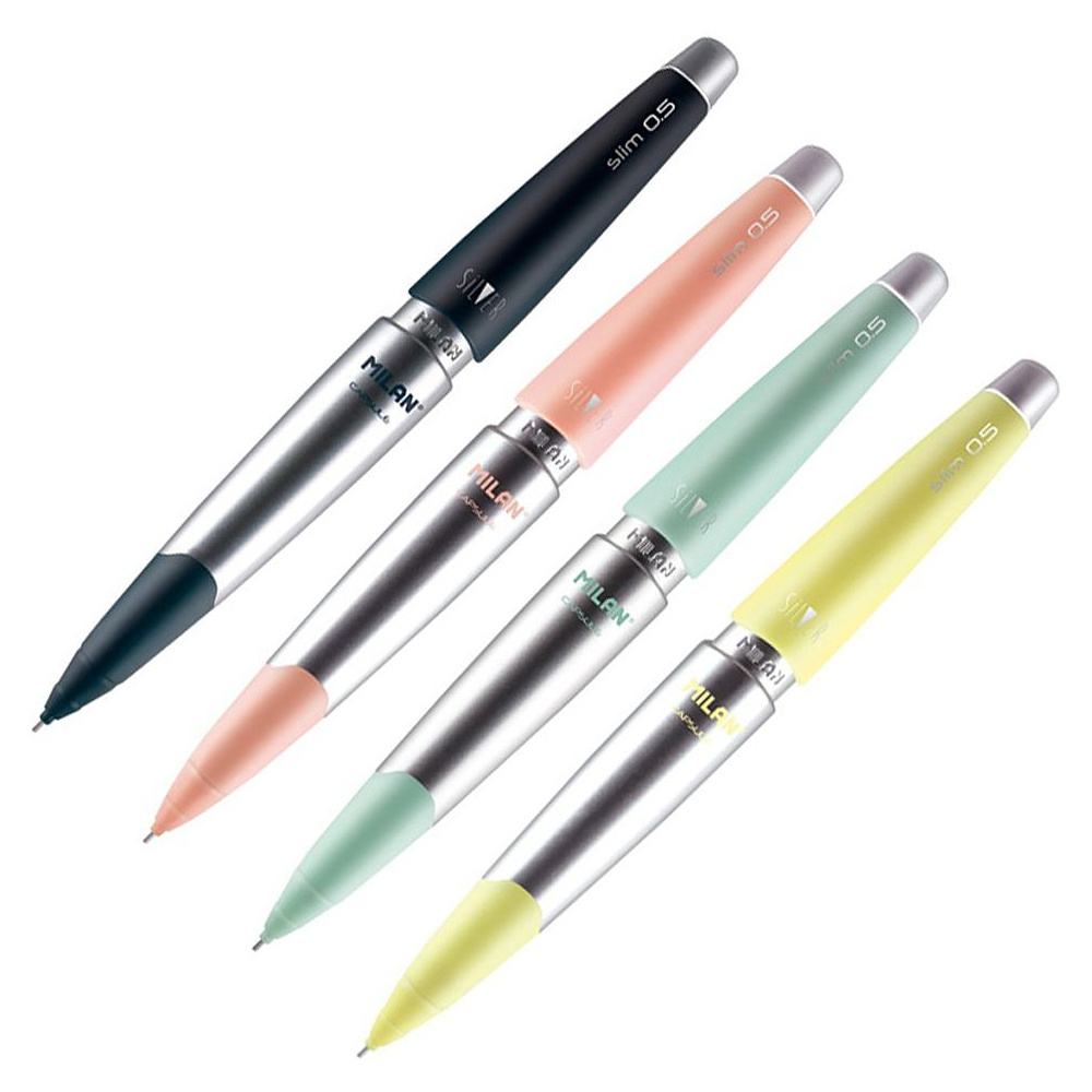 Карандаш автоматический "Capsule Slim Silver", 0.5 мм, с ластиком - 3