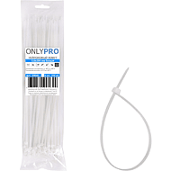 Хомут нейлоновый OnlyPro, 3.6х200 мм, белый, 200 шт