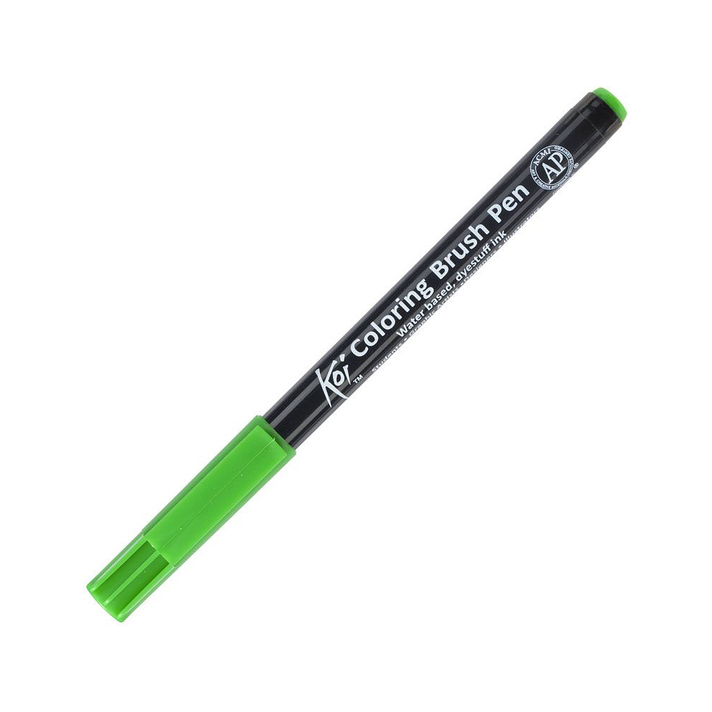 Маркер акварельный "Koi Color Brush", изумрудный