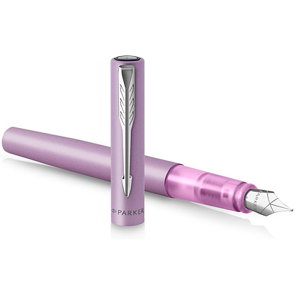 Ручка перьевая Parker "Vector XL F21", F, лиловый, патрон синий - 2