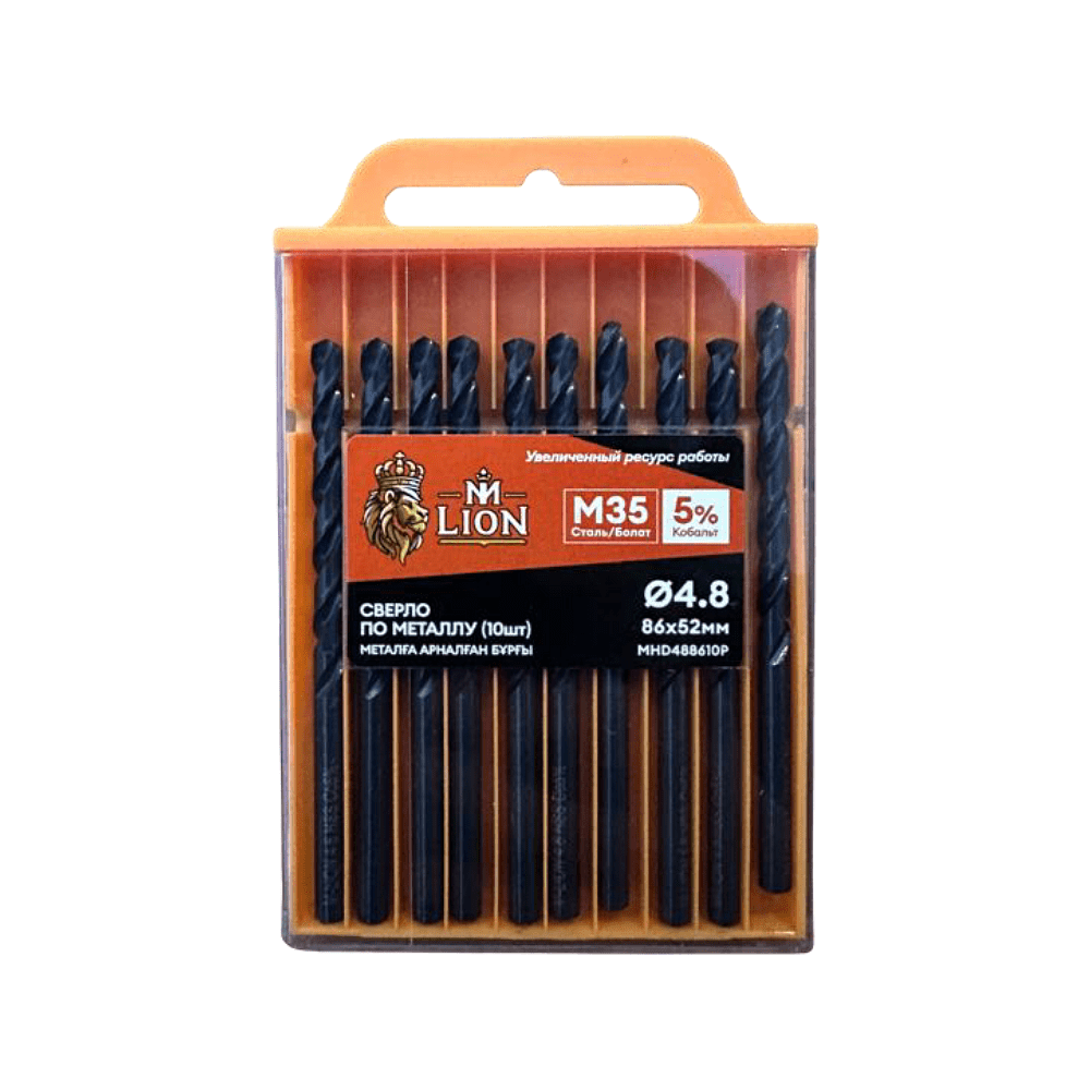 Сверло M-Lion MHD458010P, по металлу, 4,5 х 80 мм, 10 штук в упаковке