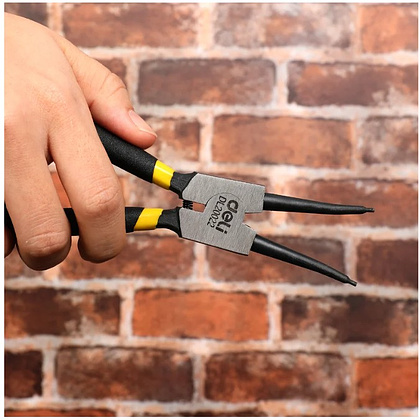 Съемники стопорных колец Deli YS EDL20521-4, 180 мм., набор 4 шт., желтый, черный - 8