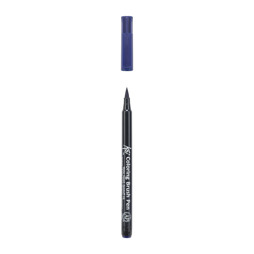 Маркер акварельный "Koi Color Brush", темно-синий - 3