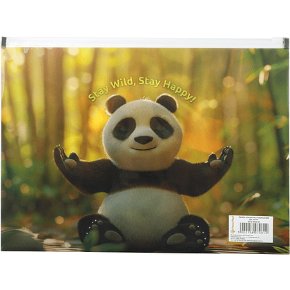 Папка-конверт на молнии "Panda", A4, разноцветный - 2