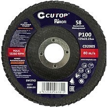 Круг лепестковый торцевой CUTOP, Р100