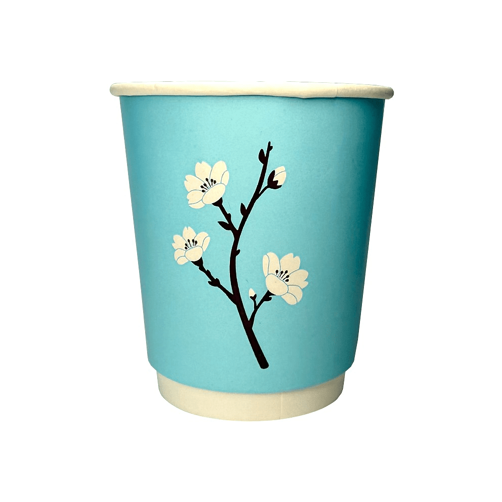 Стакан картонный 24 шт, 250 мл, с конгревом, Цветущий сад
