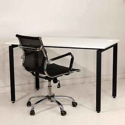 Стол письменный "Лофт Сиэтл ДТ-5", 1200х700х750 мм, черный, белый крафт - 6