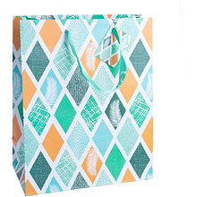 Пакет бумажный подарочный "Разноцветные фигуры"