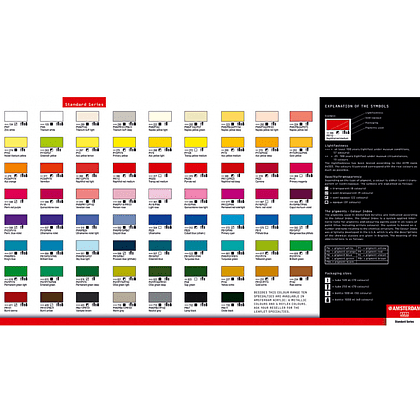 Краска акриловая "Amsterdam", 672 флуоресцентный зеленый, 120 мл, туба - 4