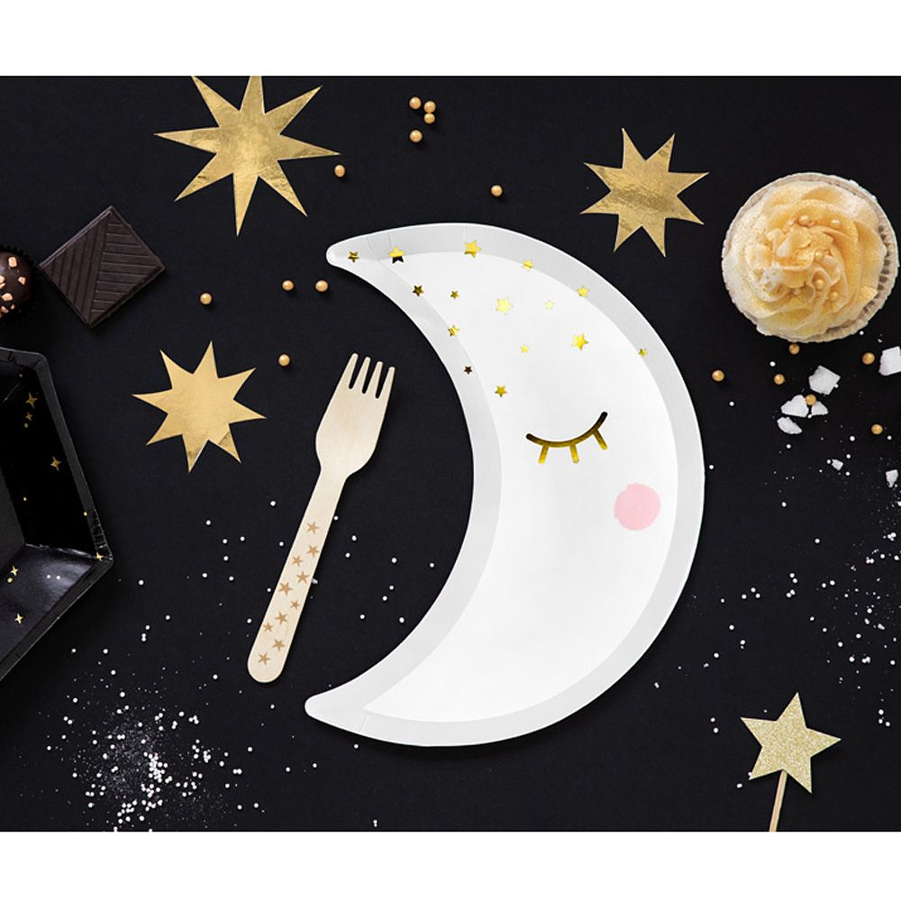 Тарелка бумажная "Белая луна", 10.5х24 см, 6 шт - 2