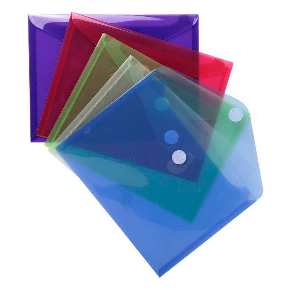 Папка-конверт на липучке "Velcro", A5, ассорти