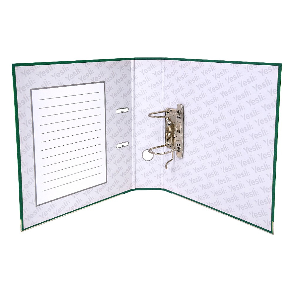 Папка-регистратор "Yesli:", А4,  75 мм, ПВХ Эко, зеленый - 6