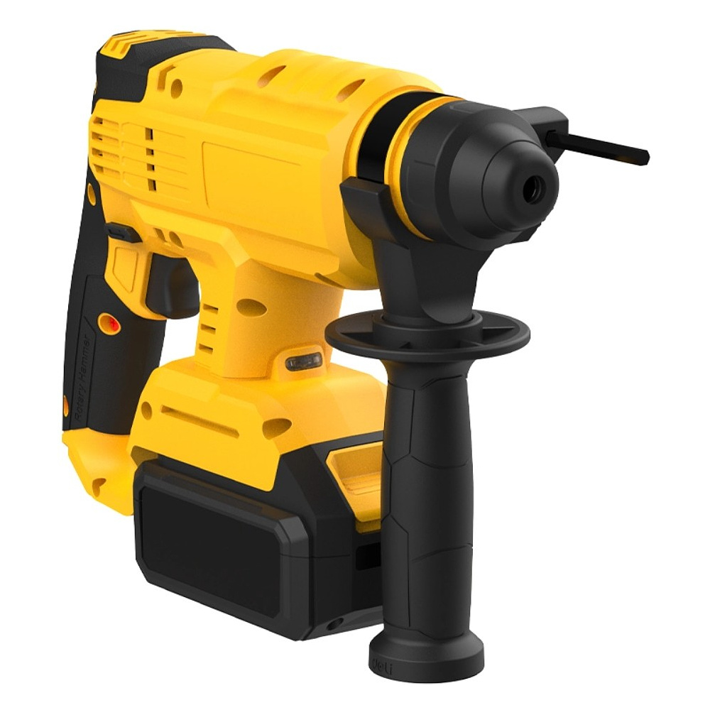 Перфоратор Deli YS EDC300, аккум., 2 Дж, 13-28 мм, 3 реж., 4 А·ч*2, з/у 2А, коробка, черный, желтый - 4