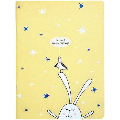 Тетрадь "Bunny желтый", А4, 40 листов, клетка, желтый