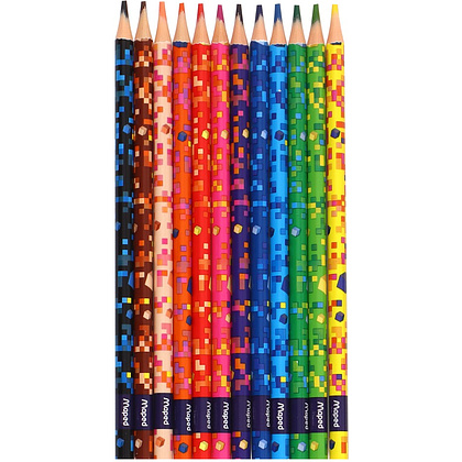 Цветные карандаши Maped "Pixel Party", 12 цветов  - 2