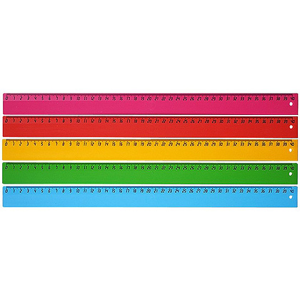 Линейка "Юни", 40 см, ассорти