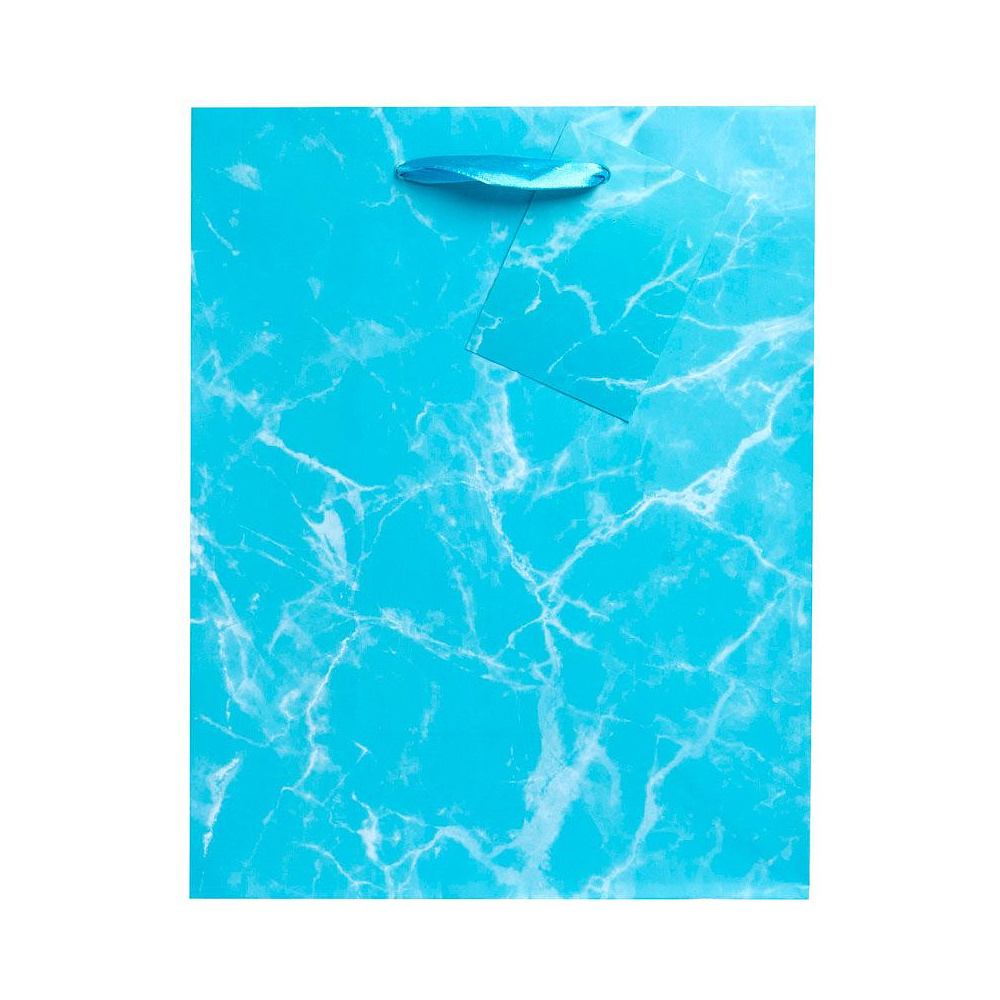 Пакет бумажный подарочный "Мрамор", 33x45.7x10.2 см, ассорти