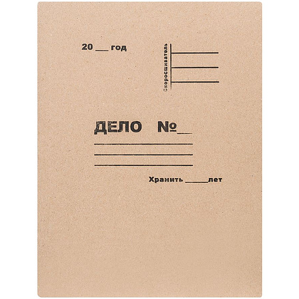 Папка для бумаг "Дело", 30 мм, без завязок, крафт
