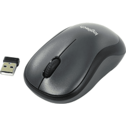 Мышь "Logitech M185", беспроводная, USB, черный, серый - 2