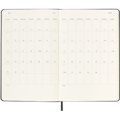 Еженедельник датированный "Classic Weekly Vertical Large DHB12WV3", А5, 144 страницы, черный - 4