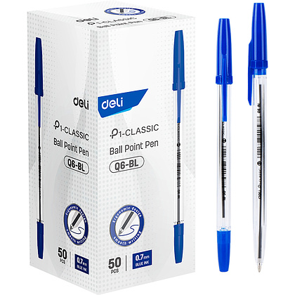 Ручка шариковая "P1-Classic", 0.7 мм, прозрачный, стерж. синий - 2