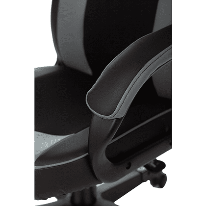 Кресло игровое Бюрократ Zombie GAME 17 экокожа, ткань, черный, серый - 4