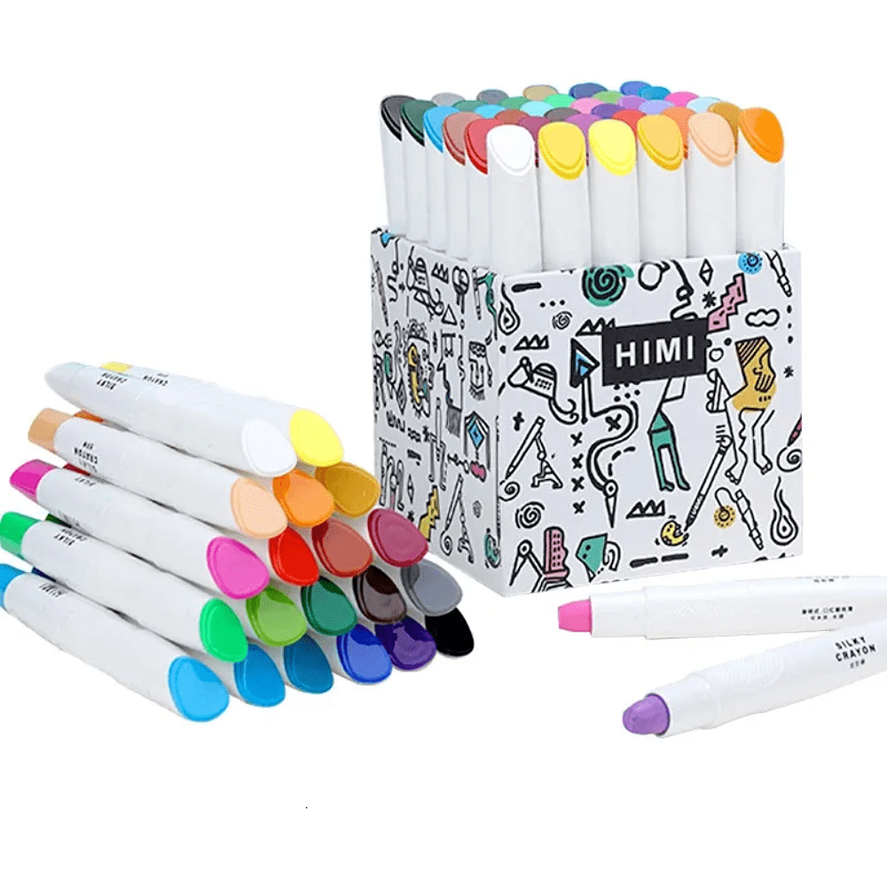 Мелки восковые "Himi Silky Crayon", 36 цветов, ассорти