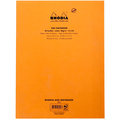 Сменный блок для тетради на кольцах "Rhodia", А4+, 80 листов, клетка, оранжевый - 3
