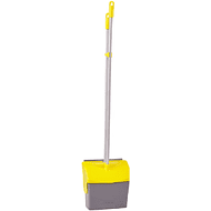 Набор для уборки совок+щетка (2 ручки+зажим), серый, желтый