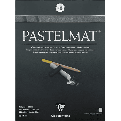 Блок бумаги для пастели "Pastelmat", антрацит, 30x40см, 360 г, 12 листов, №6